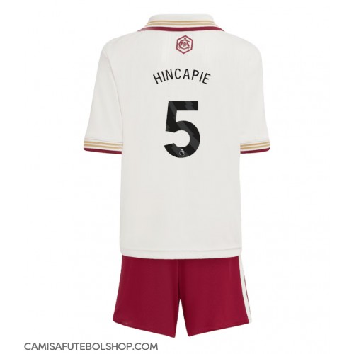 Camisa de time de futebol Arsenal Piero Hincapie #5 Replicas 3º Equipamento Infantil 2025-26 Manga Curta (+ Calças curtas)